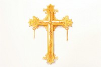 Cross crucifix symbol gold. 