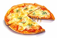 Pizza cheese food vegetable. 