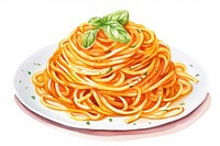 Spaghetti pasta plate food. AI generated Image by rawpixel.