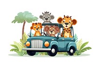 Wildlife vehicle cartoon mammal. AI generated Image by rawpixel.