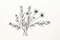 Sketch drawing flower plant. AI generated Image by rawpixel.