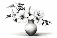 Flower plant white vase. AI generated Image by rawpixel.