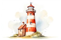 Architecture lighthouse building cartoon. 