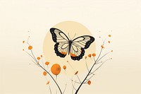 Butterfly insect animal plant. AI generated Image by rawpixel.