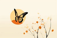 Butterfly animal insect plant. AI generated Image by rawpixel.