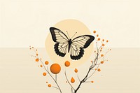 Butterfly insect animal plant. AI generated Image by rawpixel.
