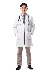 Standing smiling doctor adult. 