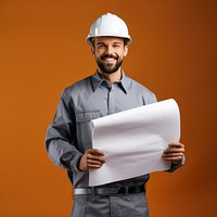 Holding hardhat helmet adult. 