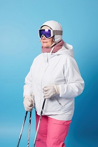 Outdoors glasses skiing white. 