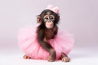 Chimpanzee wildlife monkey mammal. AI generated Image by rawpixel.