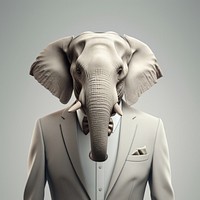 Elephant wildlife portrait animal. AI generated Image by rawpixel.