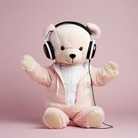 Headphones headset bear toy. AI generated Image by rawpixel.