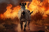 Zebra wildlife animal mammal. AI generated Image by rawpixel.