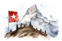 Mountain outdoors nature flag. AI generated Image by rawpixel.