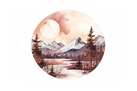 Painting nature plant moon. AI generated Image by rawpixel.