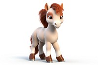 Horse figurine cartoon mammal. AI generated Image by rawpixel.