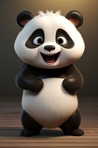 Cartoon panda white cute. AI generated Image by rawpixel.