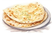 Bread plate food flatbread. AI generated Image by rawpixel.
