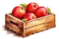 Apple box crate fruit. 