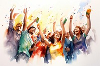Party adult togetherness celebration. AI generated Image by rawpixel.