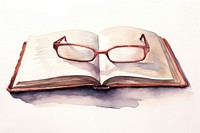 Reading publication glasses drawing.