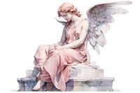 Angel sculpture representation spirituality. AI generated Image by rawpixel.