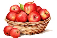 Basket apple fruit plant. AI generated Image by rawpixel.