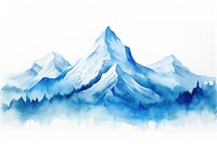 Mountain landscape nature snow. AI generated Image by rawpixel.
