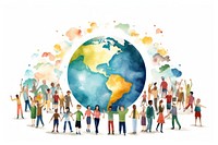 Circle planet people world. AI generated Image by rawpixel.