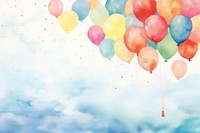 Balloon sky day celebration. AI generated Image by rawpixel.