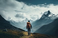 Outdoors adventure backpack walking. AI generated Image by rawpixel.