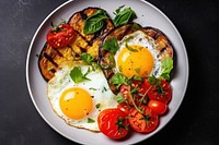 Food egg breakfast tomato. AI generated Image by rawpixel.