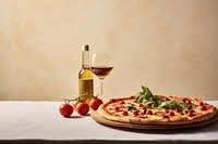 Pizza food glass refreshment. AI generated Image by rawpixel.