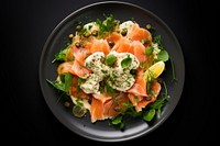 Food seafood salmon salad. AI generated Image by rawpixel.