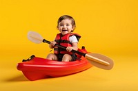 Kayak lifejacket portrait vehicle. 