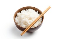 Chopsticks rice white food. 