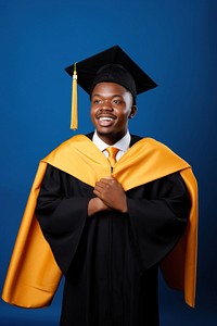 Graduation student standing hat. 