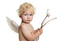 Portrait photo cupid baby. 