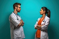 Stethoscope doctor adult nurse. AI generated Image by rawpixel.