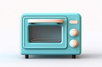 Oven white background technology multimedia. 