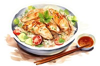 Plate meal food dish. AI generated Image by rawpixel.