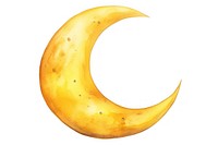 Moon astronomy crescent yellow. AI generated Image by rawpixel.