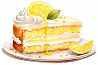 Lemon cake dessert fruit. AI generated Image by rawpixel.