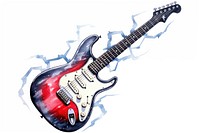 Guitar white background electric guitar creativity. AI generated Image by rawpixel.