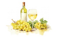 White wine grapes glass drink. AI generated Image by rawpixel.