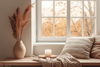 Windowsill pillow plant room. AI generated Image by rawpixel.