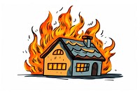Fire architecture building cartoon. AI generated Image by rawpixel.