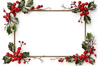 Christmas frame plant white background. AI generated Image by rawpixel.