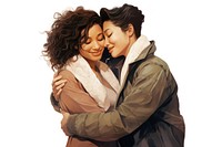 Hugging portrait kissing adult. AI generated Image by rawpixel.