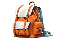 Bag backpack handbag white background. AI generated Image by rawpixel.